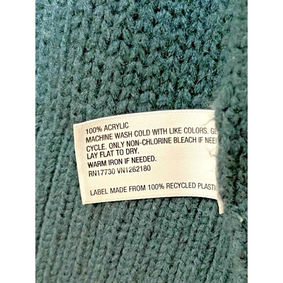 Womens Knitted Sweater Draped Open Front Cardigan Size M Green Merona - Picture 5 of 6